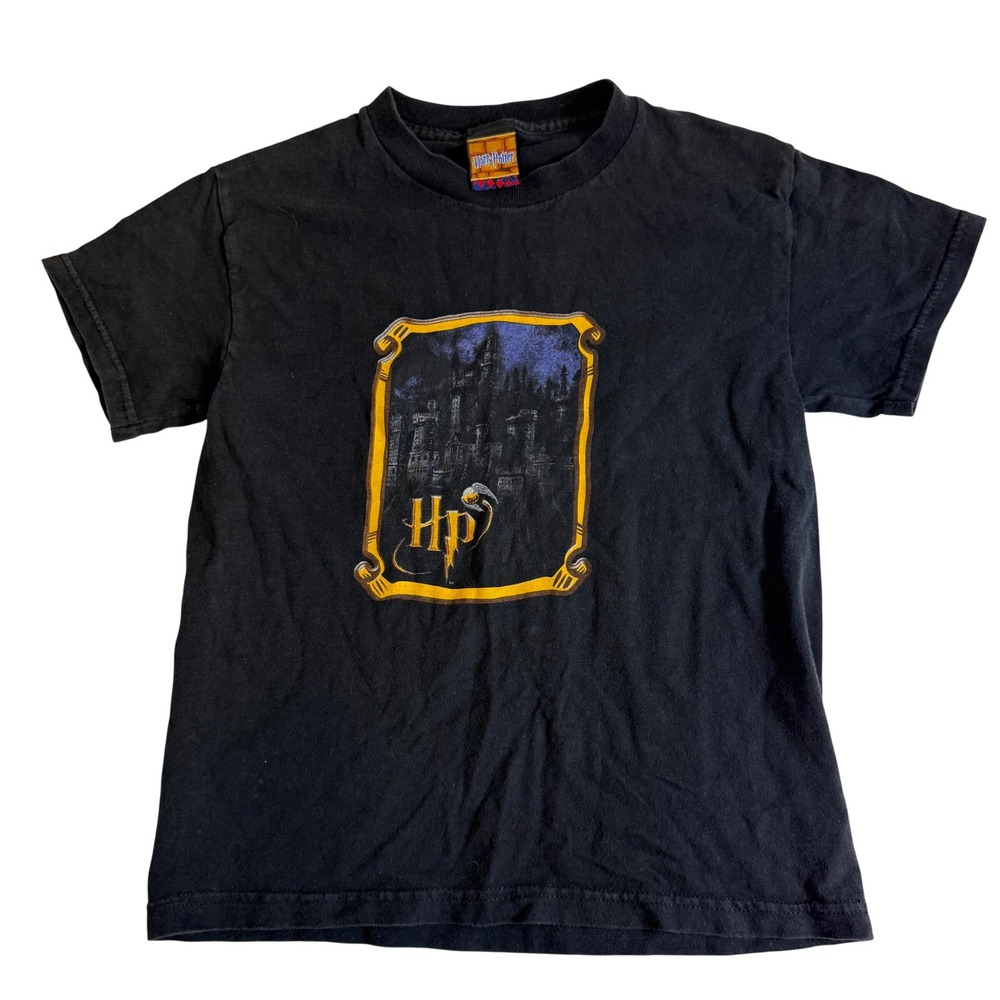 Vintage 2000 Harry Potter Hogwarts Promo Glow in Dark T Shirt boys medium 8 HP